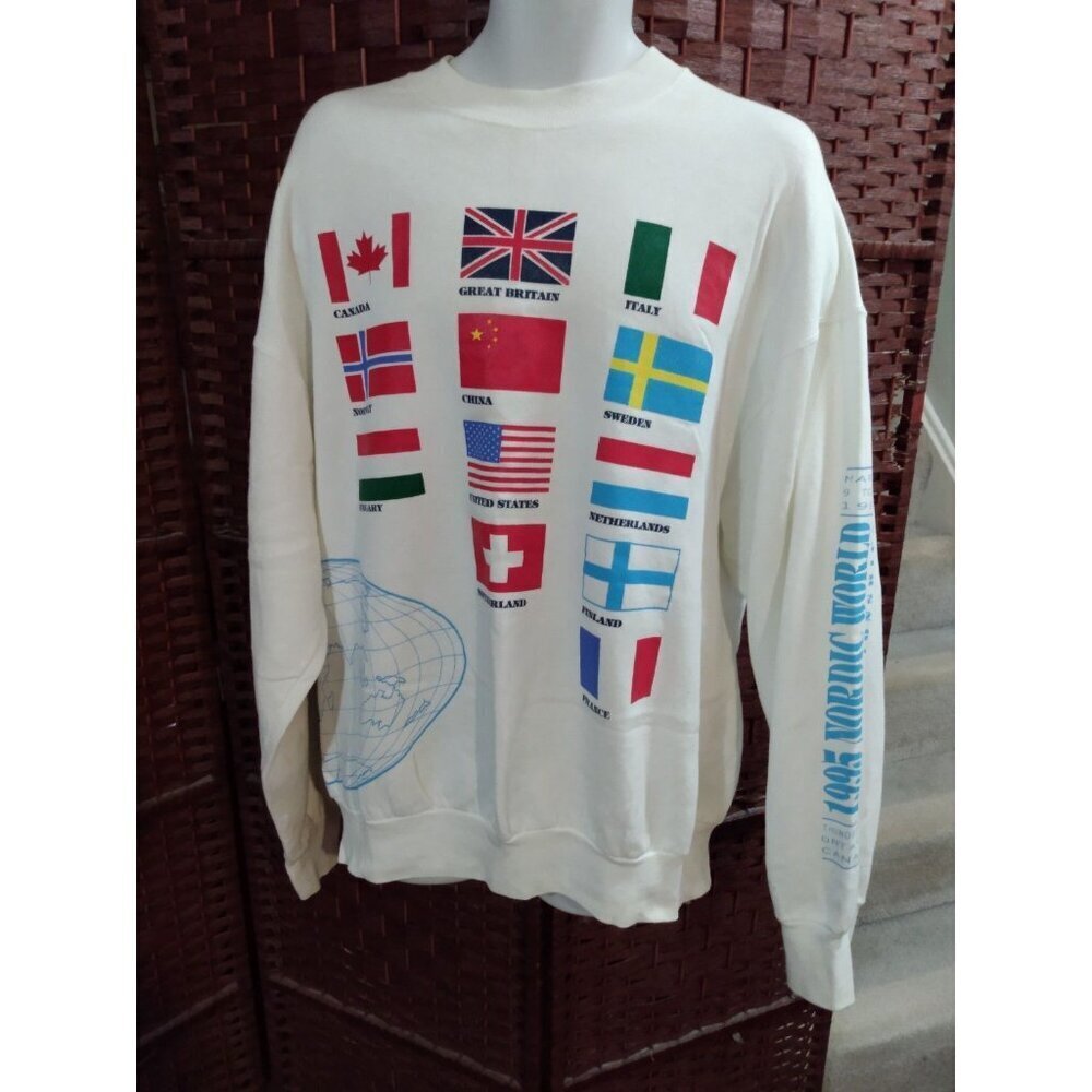 Vintage 1995 Nordic World Championships Sweatshirt XXL 90s Winter Sports Skiing